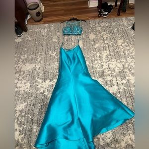 Mori Lee two piece  gemmed  top and skirt